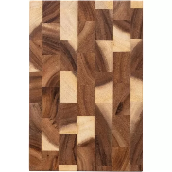 imageCreative CoOp Suar Wood End Grain Rectangle Cheese and Cutting Board Natural