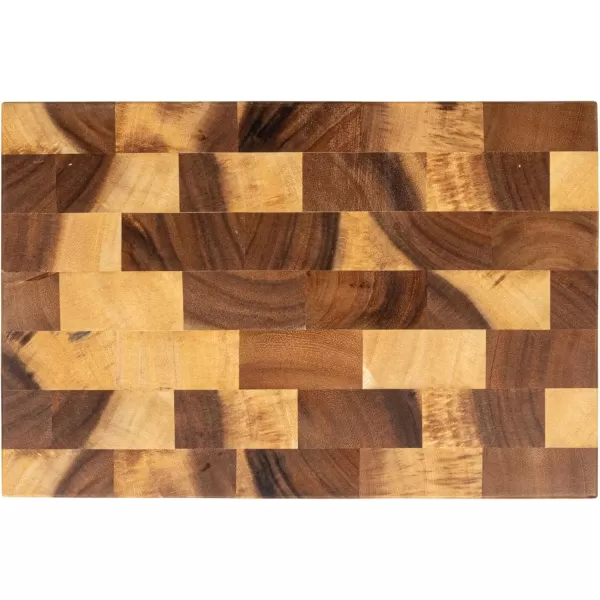 imageCreative CoOp Suar Wood End Grain Rectangle Cheese and Cutting Board Natural