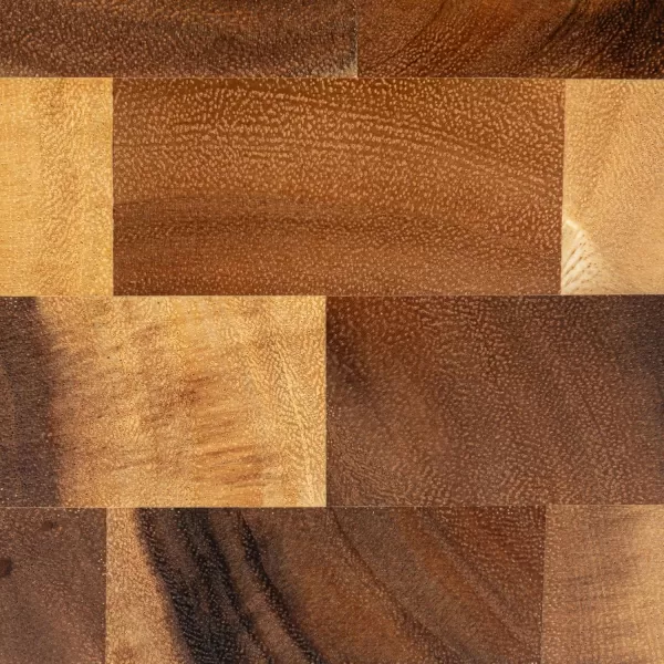 imageCreative CoOp Suar Wood End Grain Rectangle Cheese and Cutting Board Natural