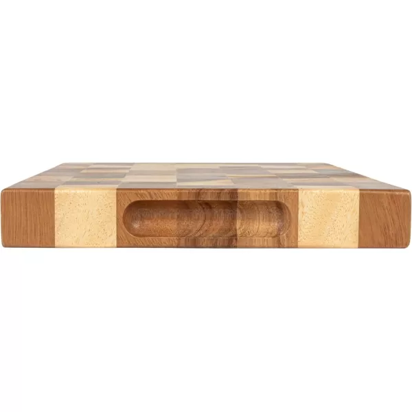 imageCreative CoOp Suar Wood End Grain Rectangle Cheese and Cutting Board Natural