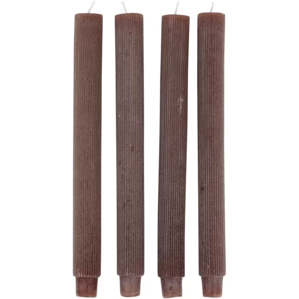 imageCreative CoOp Unscented Pleated Taper Candles in Box Set of 12Leather