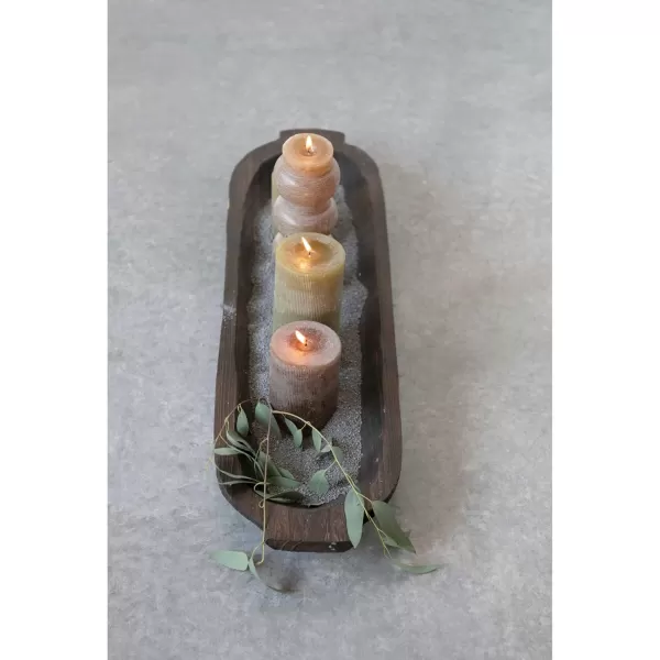imageCreative CoOp Unscented Pleated Taper Candles in Box Set of 12Leather