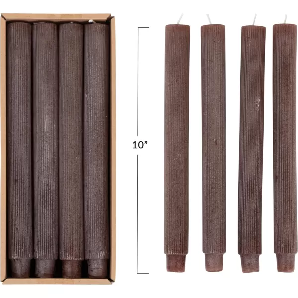 imageCreative CoOp Unscented Pleated Taper Candles in Box Set of 12Leather