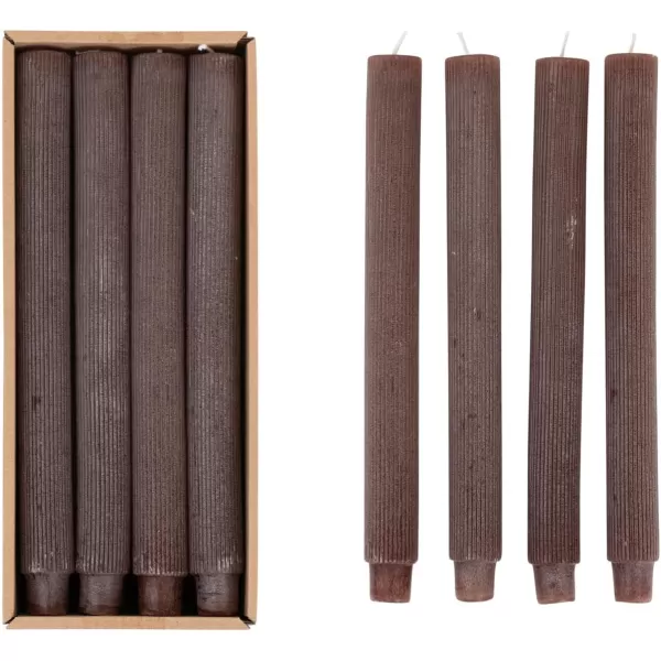imageCreative CoOp Unscented Pleated Taper Candles in Box Set of 12Leather