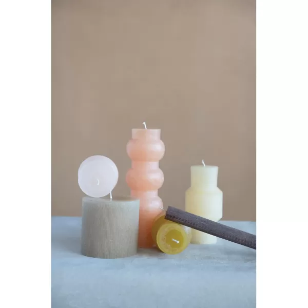 imageCreative CoOp Unscented Pleated Taper Candles in Box Set of 12Leather