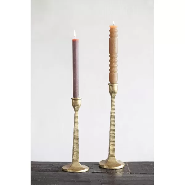 imageCreative CoOp Unscented Pleated Taper Candles in Box Set of 12Leather