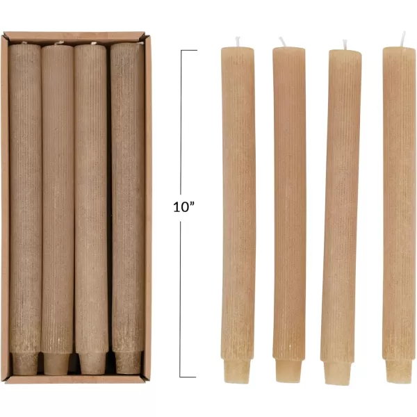 imageCreative CoOp Unscented Pleated Taper Candles in Box Set of 12Linen
