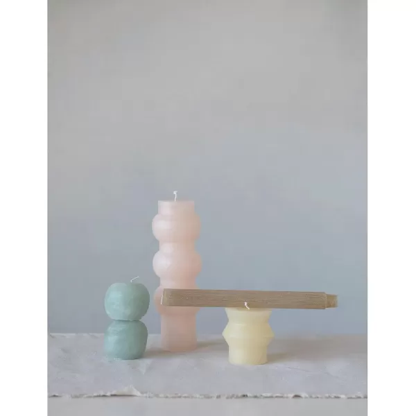 imageCreative CoOp Unscented Pleated Taper Candles in Box Set of 12Linen