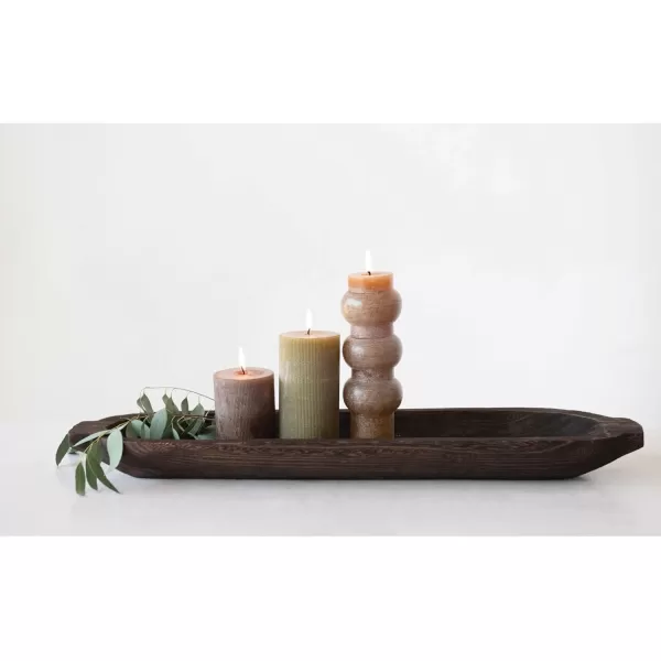 imageCreative CoOp Unscented Pleated Taper Candles in Box Set of 12Olive