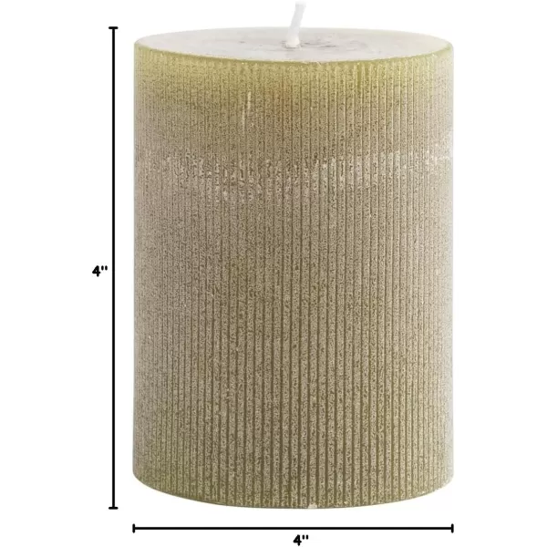 imageCreative CoOp Unscented Pleated Taper Candles in Box Set of 12Olive