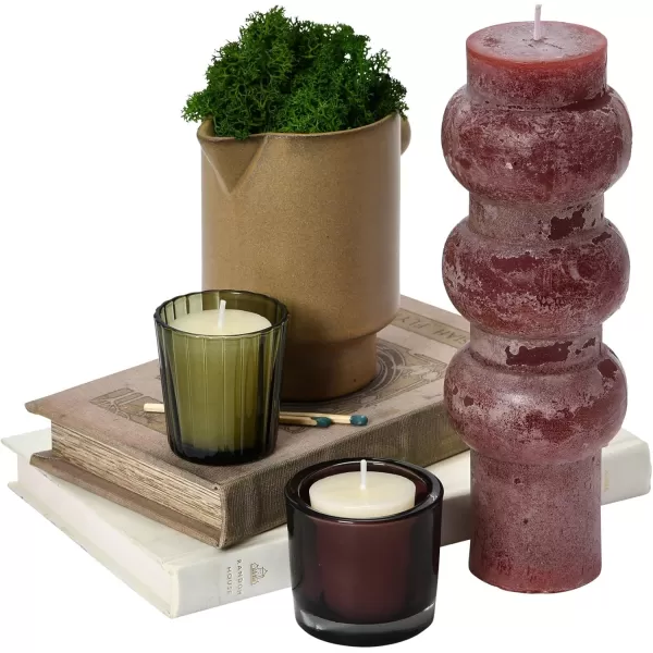 imageCreative CoOp Unscented Totem Taper Candles in Box Set of 2 CappuccinoCabernet