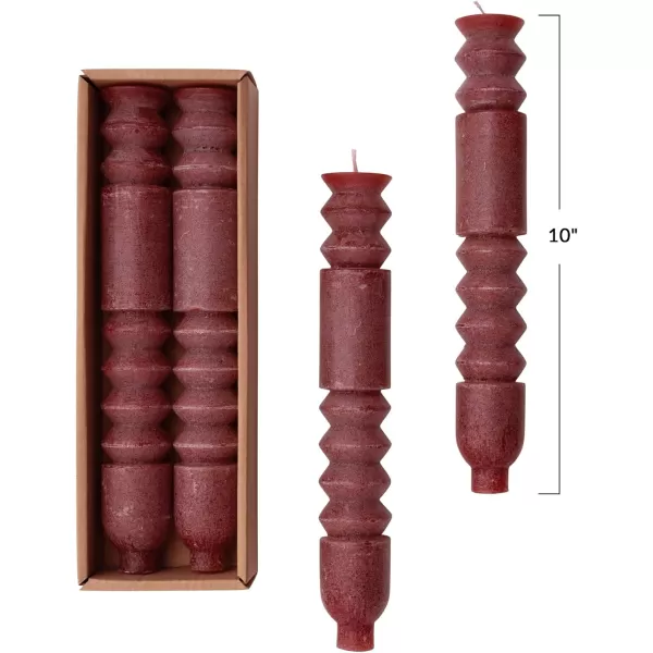 imageCreative CoOp Unscented Totem Taper Candles in Box Set of 2 CappuccinoCabernet