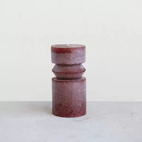 imageCreative CoOp Unscented Totem Taper Candles in Box Set of 2 CappuccinoCabernet