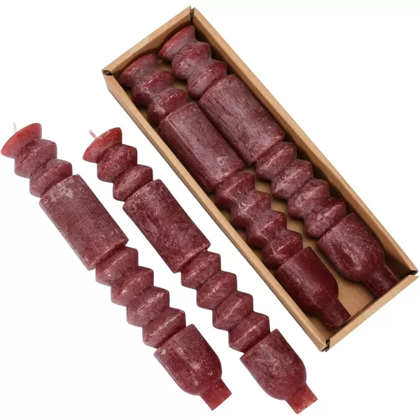 imageCreative CoOp Unscented Totem Taper Candles in Box Set of 2 CappuccinoCabernet
