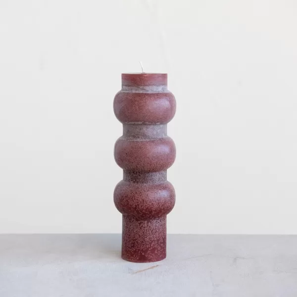 imageCreative CoOp Unscented Totem Taper Candles in Box Set of 2 CappuccinoCabernet
