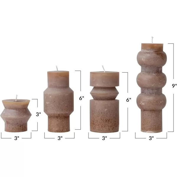 imageCreative CoOp Unscented Totem Taper Candles in Box Set of 2 CappuccinoCappuccino