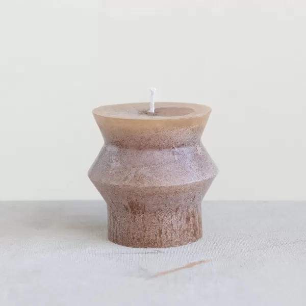 imageCreative CoOp Unscented Totem Taper Candles in Box Set of 2 CappuccinoCappuccino