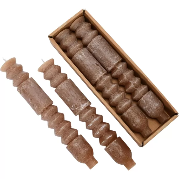 imageCreative CoOp Unscented Totem Taper Candles in Box Set of 2 CappuccinoCappuccino