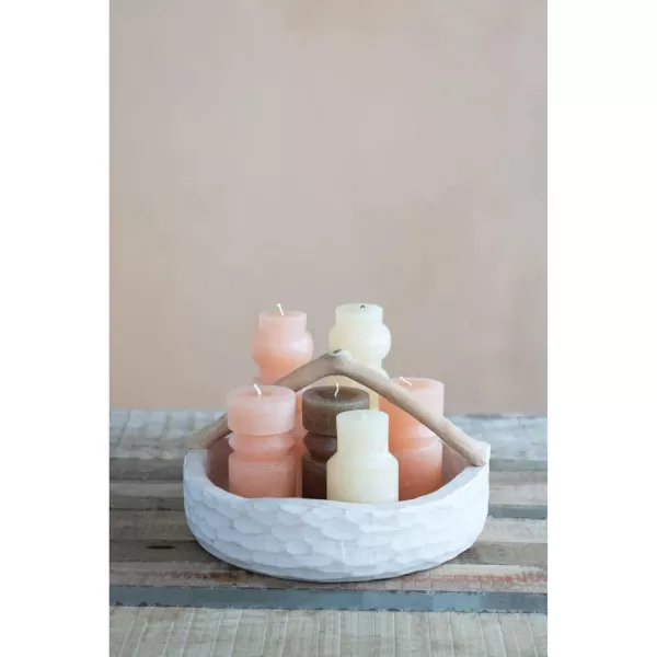 imageCreative CoOp Unscented Totem Taper Candles in Box Set of 2 CappuccinoCitrus