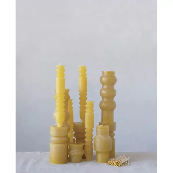 imageCreative CoOp Unscented Totem Taper Candles in Box Set of 2 CappuccinoHoney