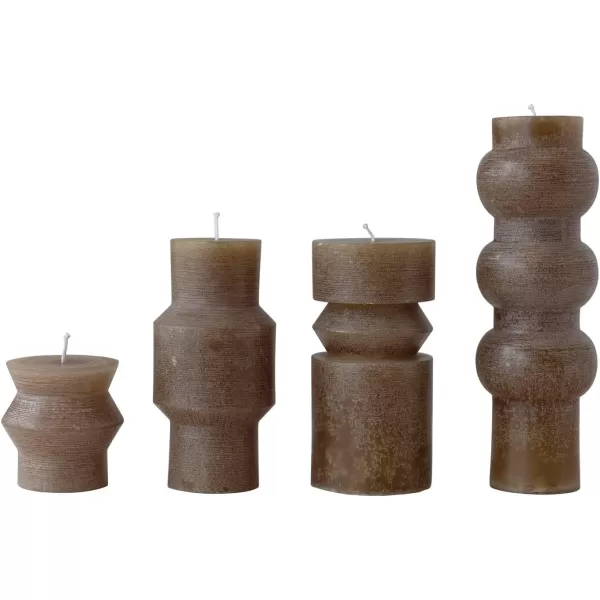 imageCreative CoOp Unscented Totem Taper Candles in Box Set of 2 CappuccinoOlive