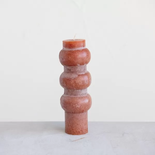 imageCreative CoOp Unscented Totem Taper Candles in Box Set of 2 CappuccinoOrange