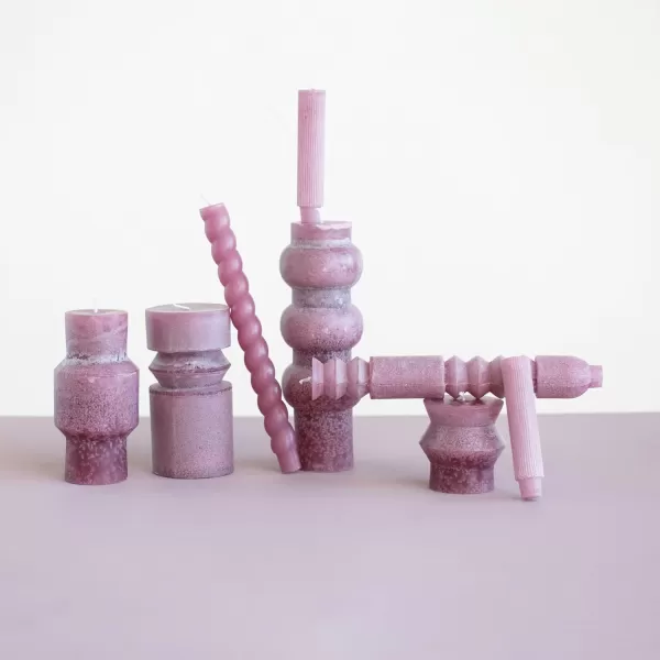 imageCreative CoOp Unscented Totem Taper Candles in Box Set of 2 CappuccinoPinot