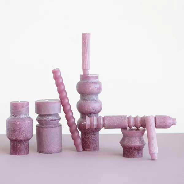 imageCreative CoOp Unscented Totem Taper Candles in Box Set of 2 CappuccinoPinot