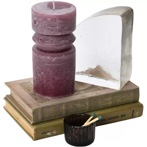 imageCreative CoOp Unscented Totem Taper Candles in Box Set of 2 CappuccinoPinot