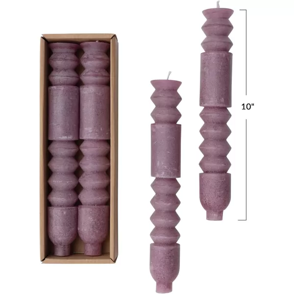 imageCreative CoOp Unscented Totem Taper Candles in Box Set of 2 CappuccinoPinot