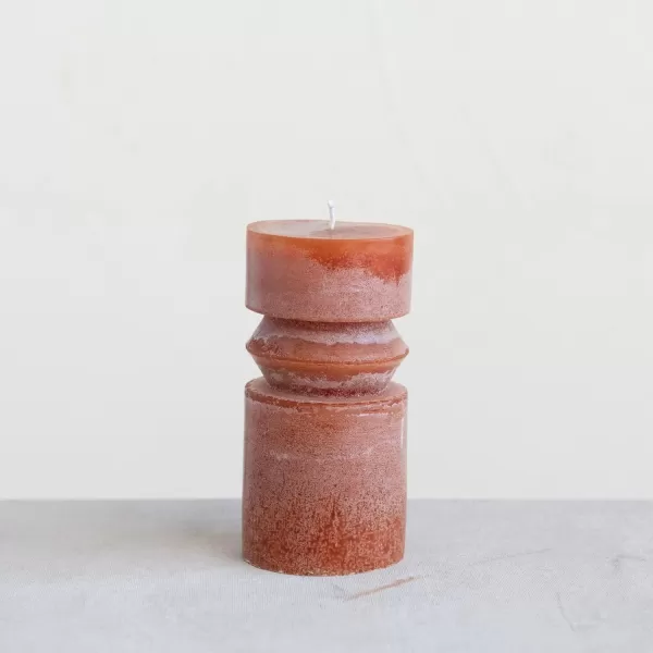 imageCreative CoOp Unscented Totem Taper Candles in Box Set of 2 CappuccinoSpice