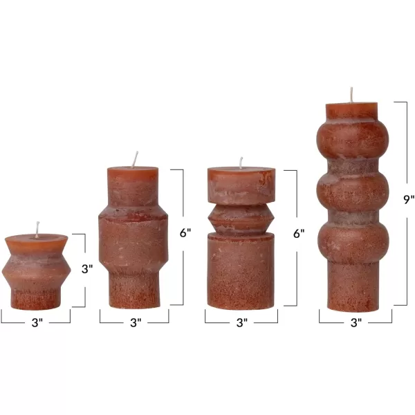imageCreative CoOp Unscented Totem Taper Candles in Box Set of 2 CappuccinoSpice