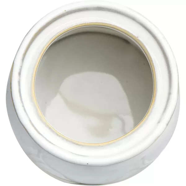 imageCreative CoOp White Stoneware Sugar Pot with Lid 38quot L x 38quot W x 44quot HWhite