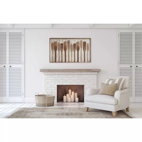 imageCreative CoOp Wood Framed Wall Dcor with Raised Paddles