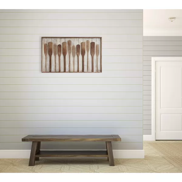 imageCreative CoOp Wood Framed Wall Dcor with Raised Paddles