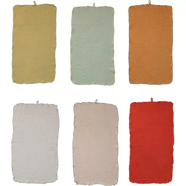 imageCreative CoOp Woven Cotton Double Cloth Set of 6 Colors Tea Towel Multi