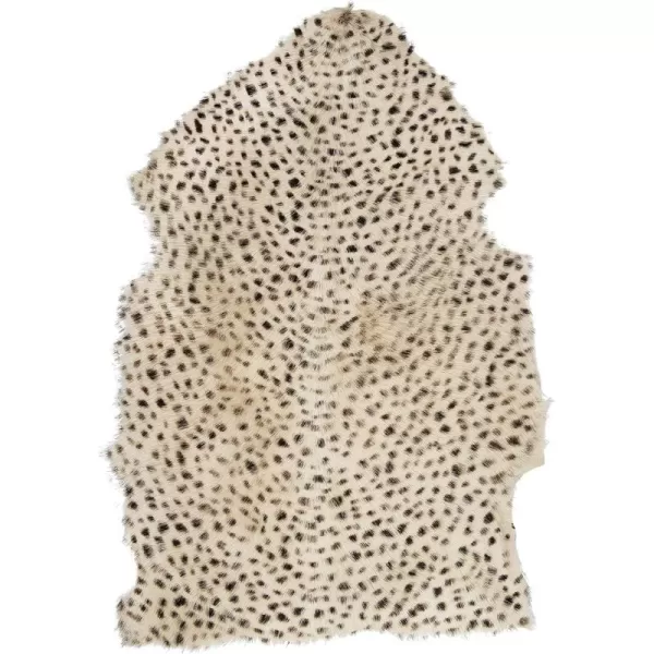 imageCreative CoOp 2 x 3 Leopard Print Goat Fur Rugs Brown