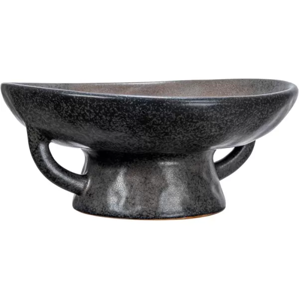imageCreative CoOp Black Stoneware Bowl with Handle and Base Reactive Glaze 8quot L x 8quot W x 375quot HBlack