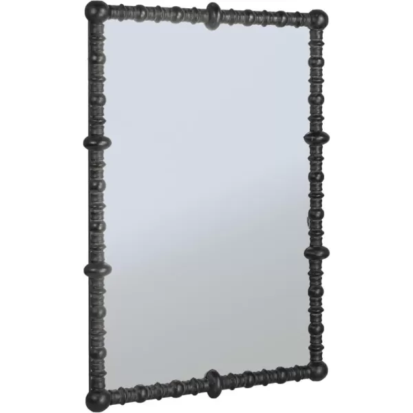 imageCreative CoOp Chic Wood Beaded Dowel Frame Mirror BlackBlack