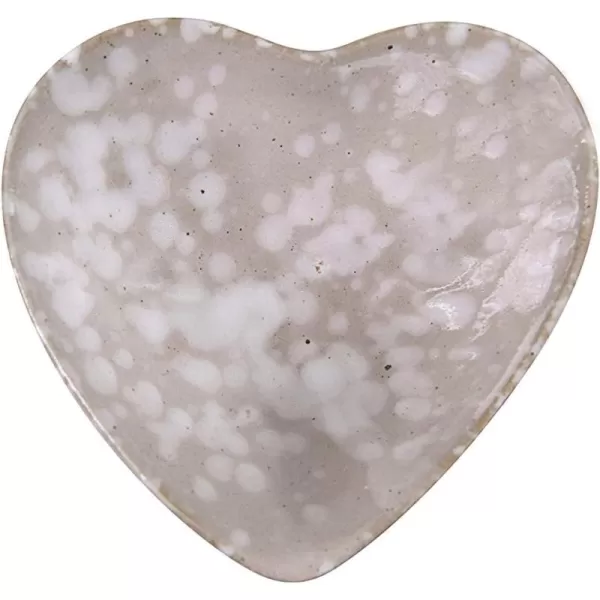 imageCreative CoOp DA8408 Stoneware Heart Dish with Antique White Finish