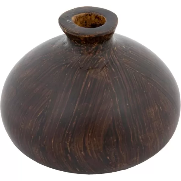 imageCreative CoOp Decorative Paulownia Wood Espresso Finish VaseEspresso Finish