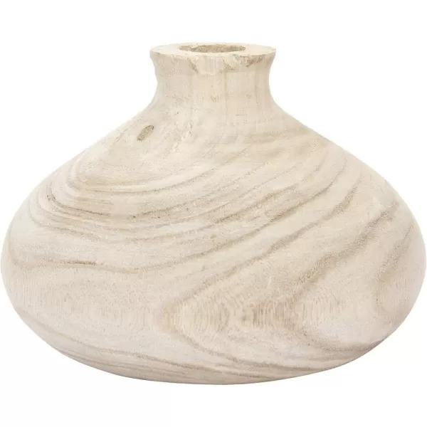 imageCreative CoOp Decorative Paulownia Wood Espresso Finish VaseNatural