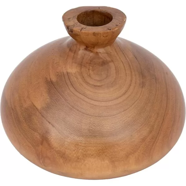 imageCreative CoOp Decorative Paulownia Wood Espresso Finish VaseWalnut Finish