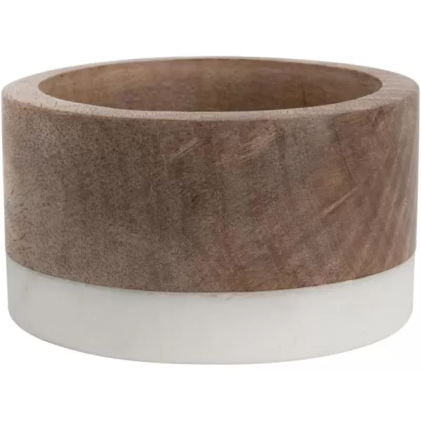 imageCreative CoOp Mango Wood and Marble Bottle Holder 5quot L x 5quot W x 3quot H Multicolor
