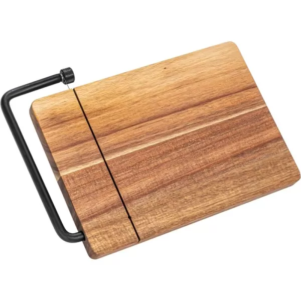 imageCreative CoOp Natural Acacia Wood and Stainless Steel Cheese Slicer Black Medium
