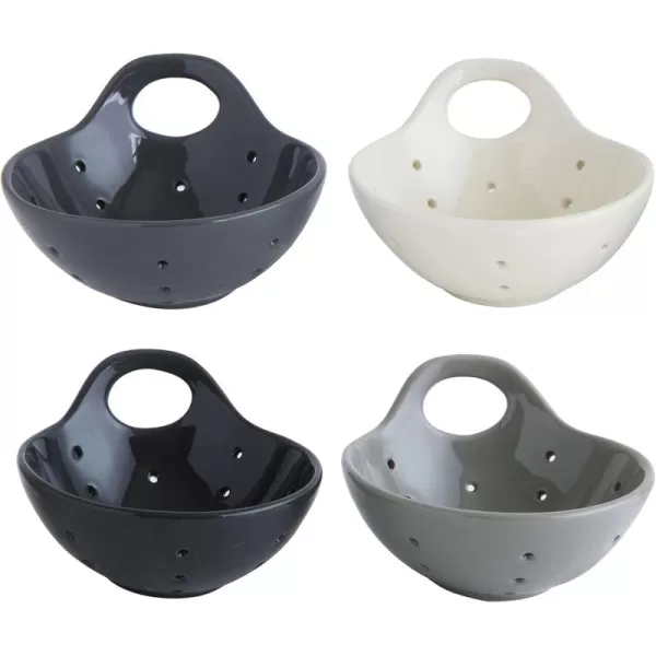 imageCreative CoOp Round Stoneware Set of 4 Colors Berry Bowls L x W x H Multi