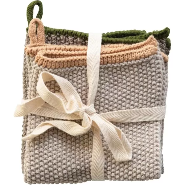 imageCreative CoOp Square Cotton Knit Set of 2 Dish Cloth Multi