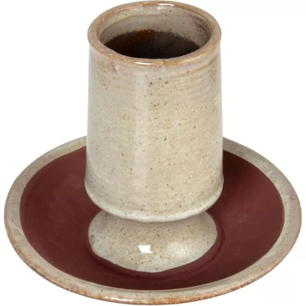 imageCreative CoOp Stoneware Striker Plate Reactive Glaze Grey Each One Will Vary Match Holder
