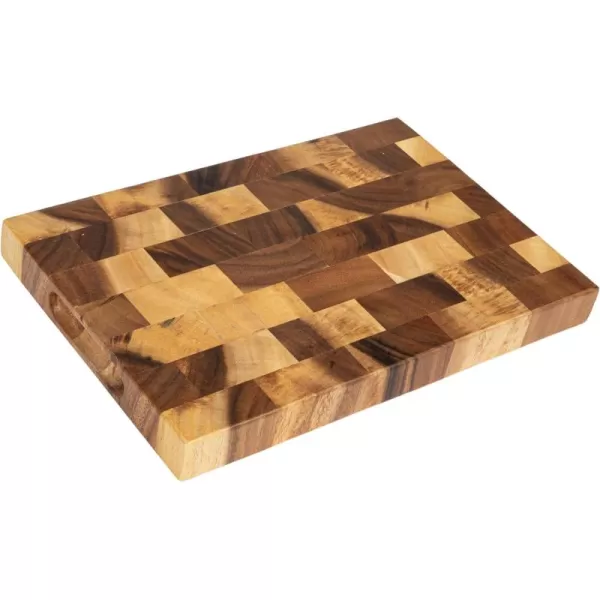 imageCreative CoOp Suar Wood End Grain Rectangle Cheese and Cutting Board Natural
