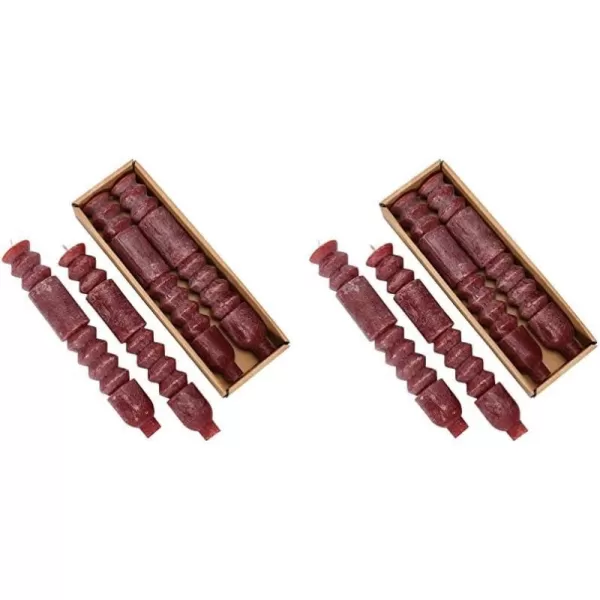 imageCreative CoOp Unscented Totem Taper Candles in Box Set of 2 CappuccinoPurple